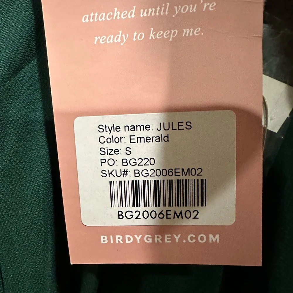 Birdy Grey JULES DRESS CHIFFON EMERALD Green NEW NWT Small BRIDESMAID Wedding - Picture 5 of 5